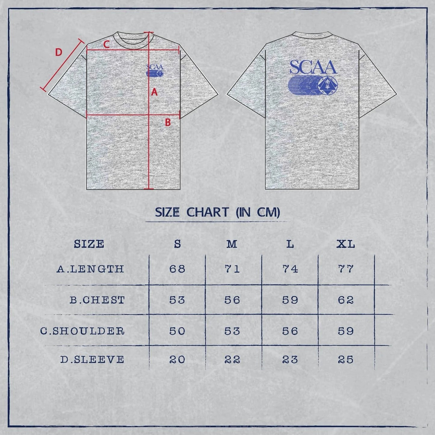 SOUTH CHINA GRAPHIC TEE-BLUE