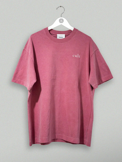 SOUTH CHINA EMBROIDERED CULT TEE - RED